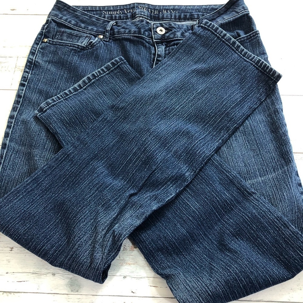 Simply Vera Vera Wang Dark Blue Straight Leg Jeans